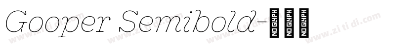 Gooper Semibold字体转换